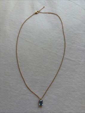 Aurate Emerald Gemstone Solitaire Necklace
